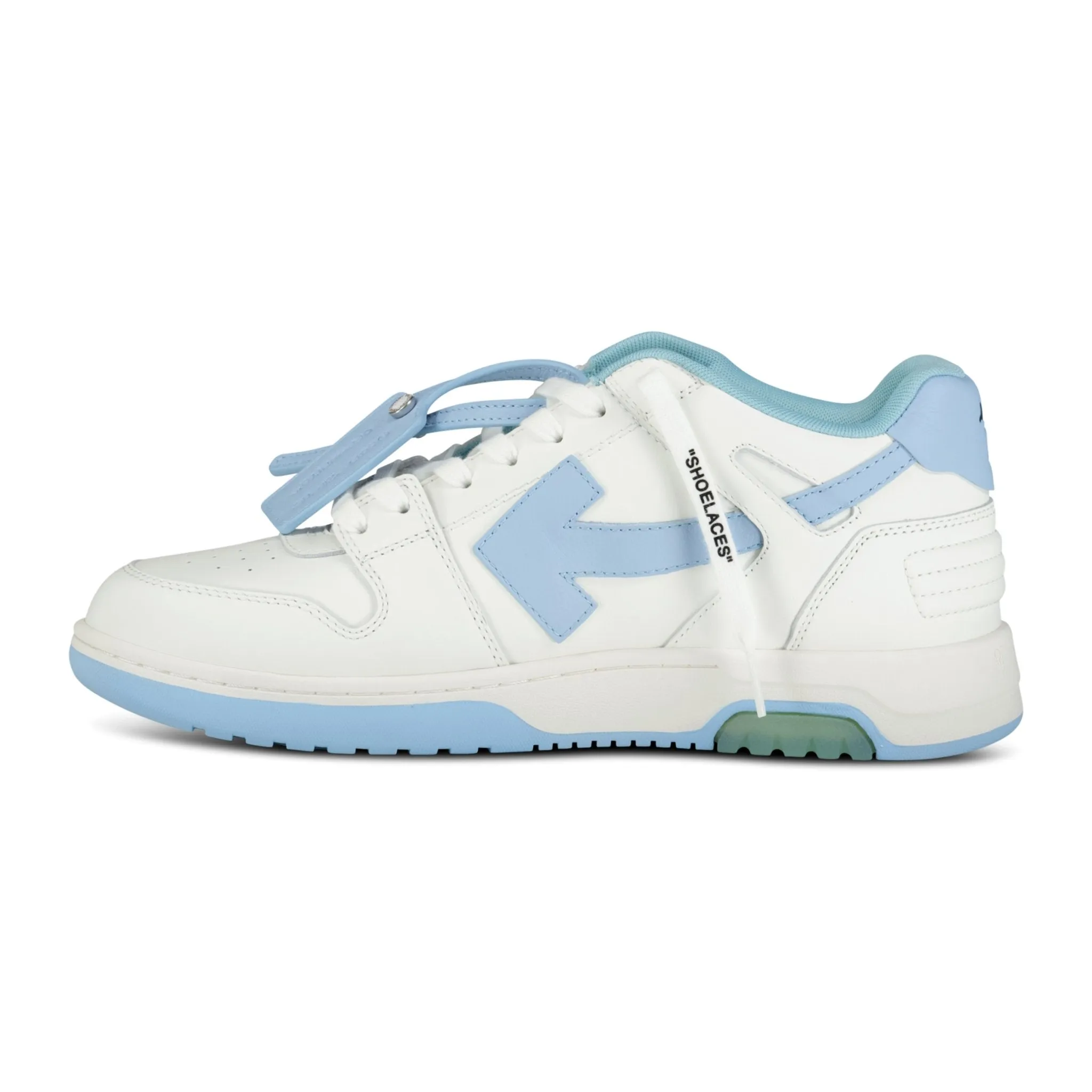 OFF-WHITE Out Of Office Low-Top leather Trainers Light Blue & White