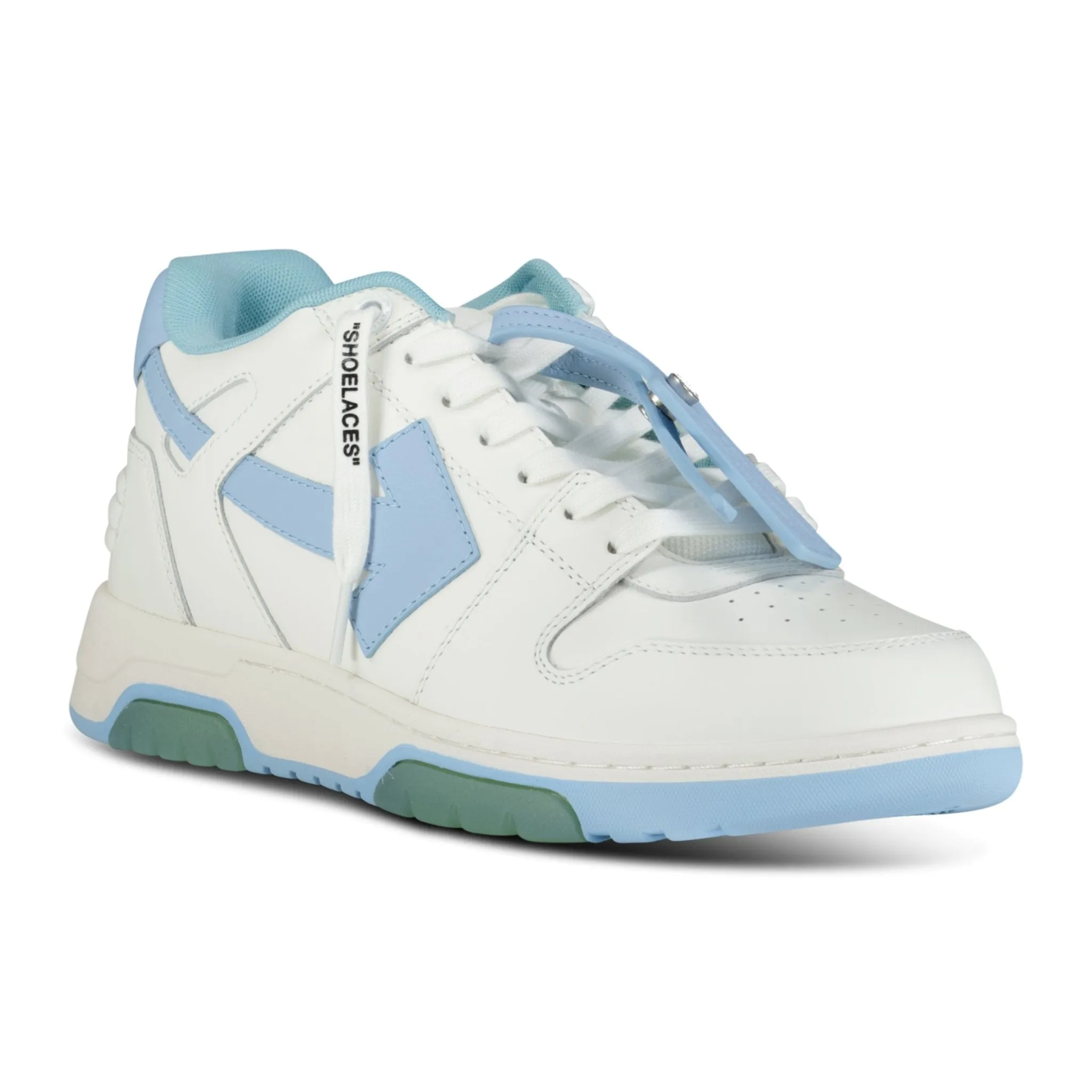 OFF-WHITE Out Of Office Low-Top leather Trainers Light Blue & White