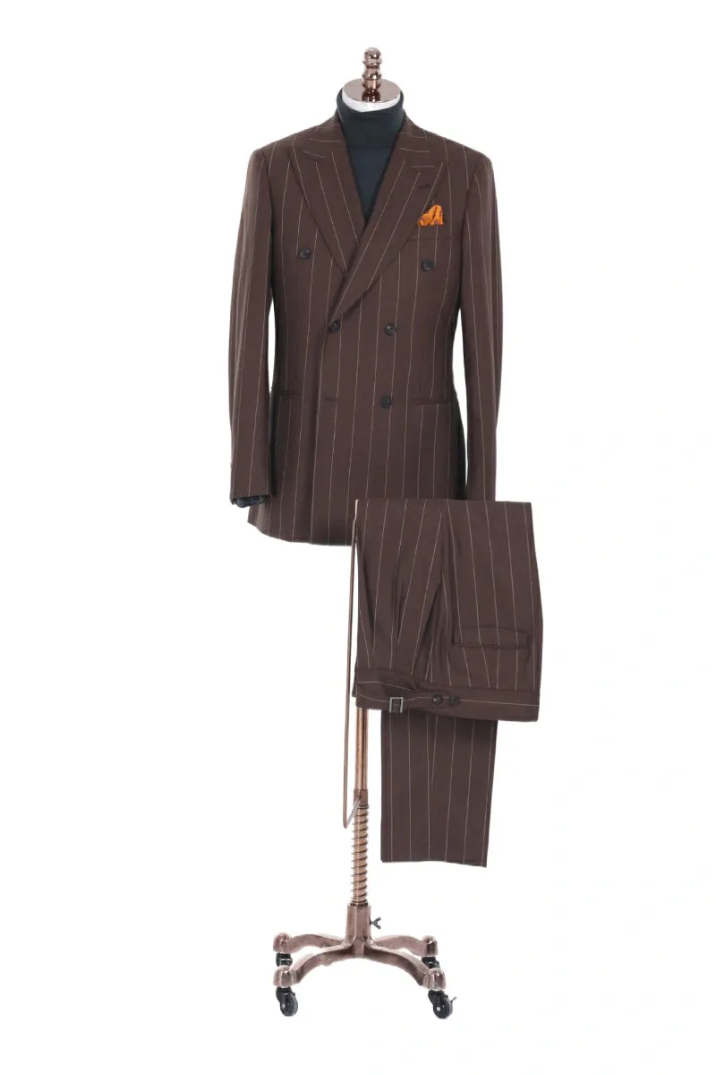 Oxford Brown Pinstripe Suit