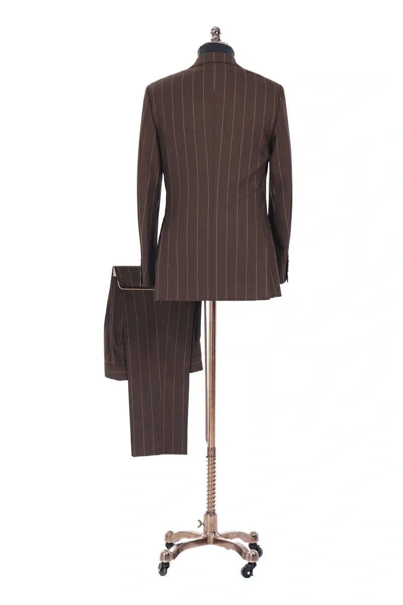 Oxford Brown Pinstripe Suit