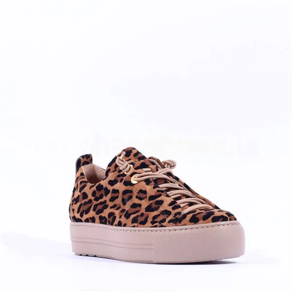 Paul Green Elastic Lace Leopard Print Trainers