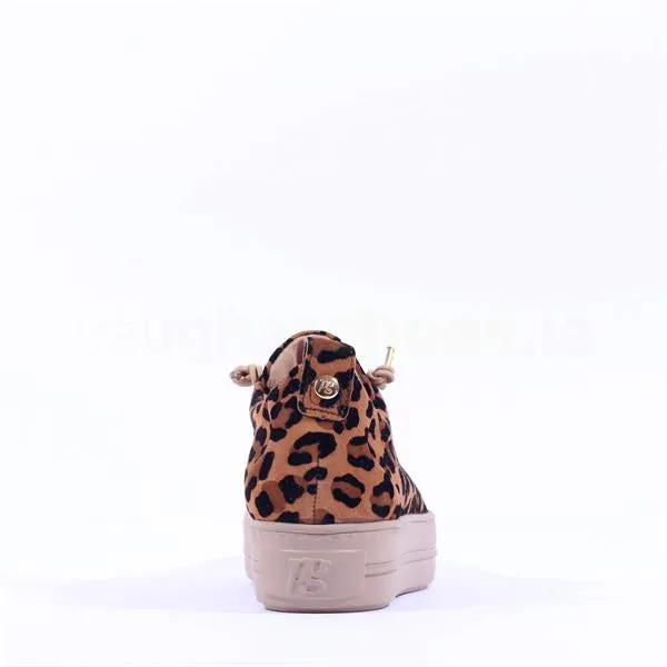 Paul Green Elastic Lace Leopard Print Trainers