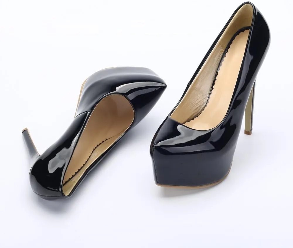 "Step Up Your Fashion Game: OCHENTA Women's Chic Hidden Platform Stiletto Slip-On Pumps"