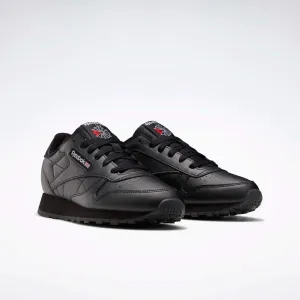 REEBOK CLASSIC LEATHER LACE SENIOR - BLACK