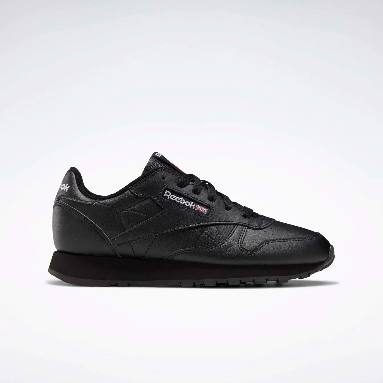 REEBOK CLASSIC LEATHER LACE SENIOR - BLACK