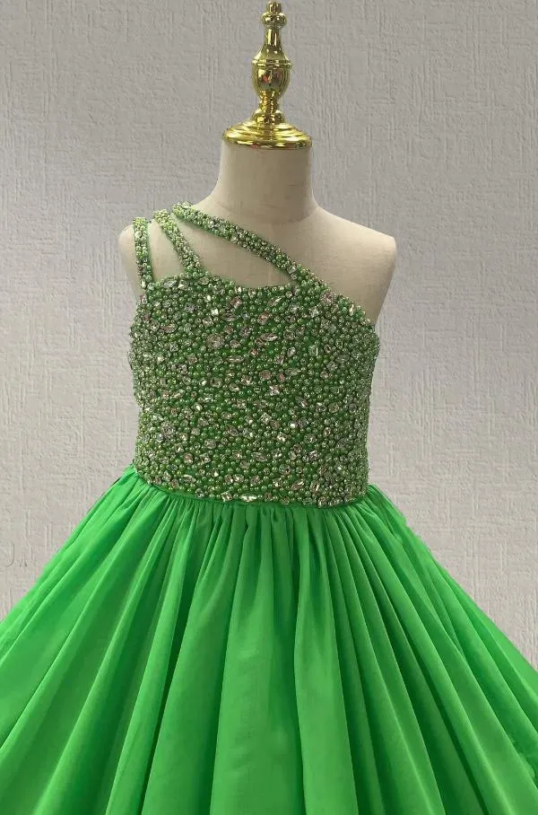 Stunning Best Beauty Green Princess Evening Gown