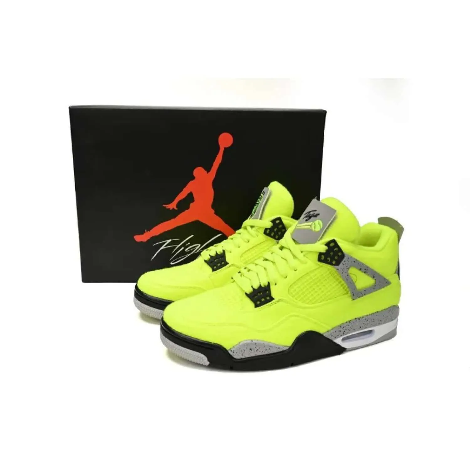 Tagz x Air Jordan 4 Plush Fluorescent Yellow