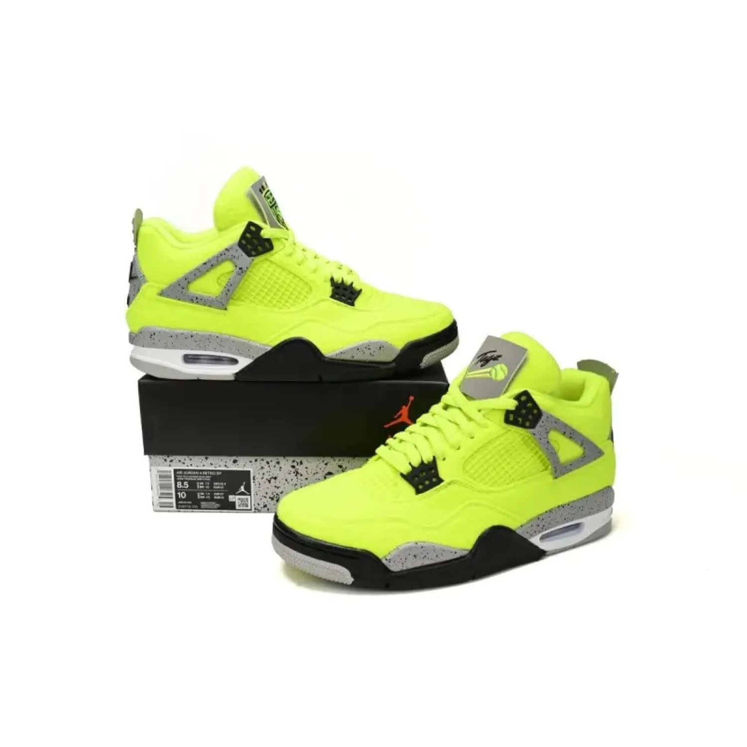 Tagz x Air Jordan 4 Plush Fluorescent Yellow