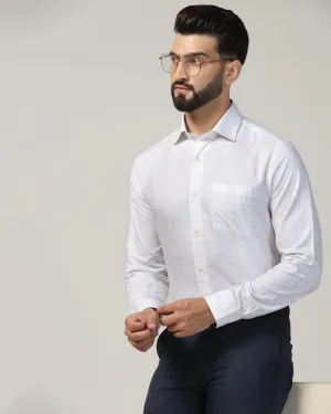 Temp Tech Formal White Check Shirt - Marwin