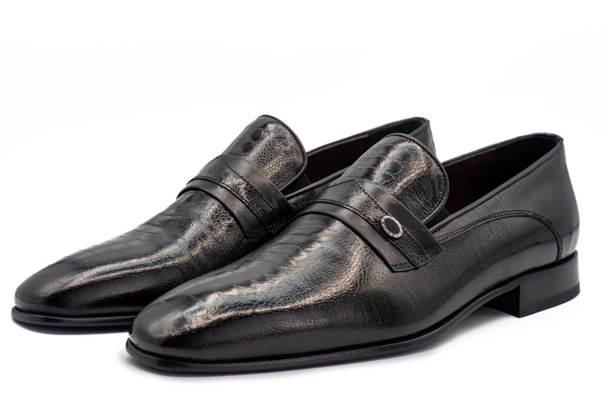 The Bangkok Black Penny Loafer Men Shoe