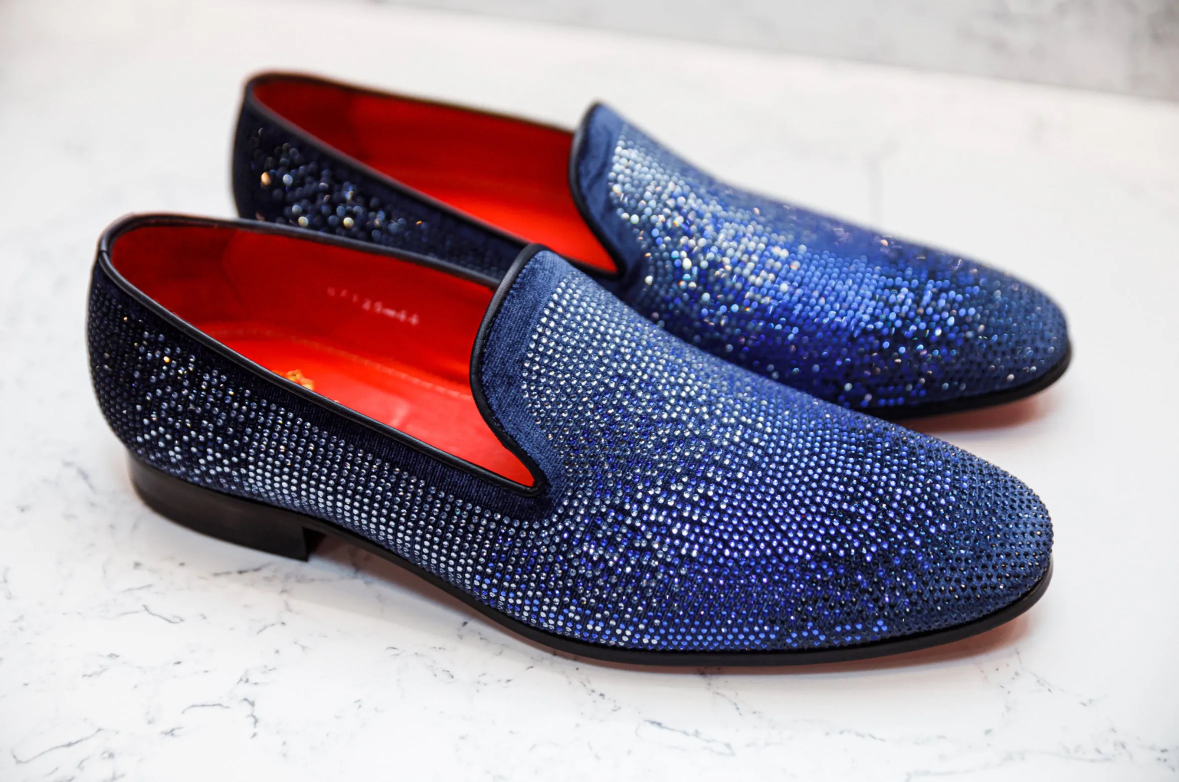 The Mandana Diamond Loafers - Blue