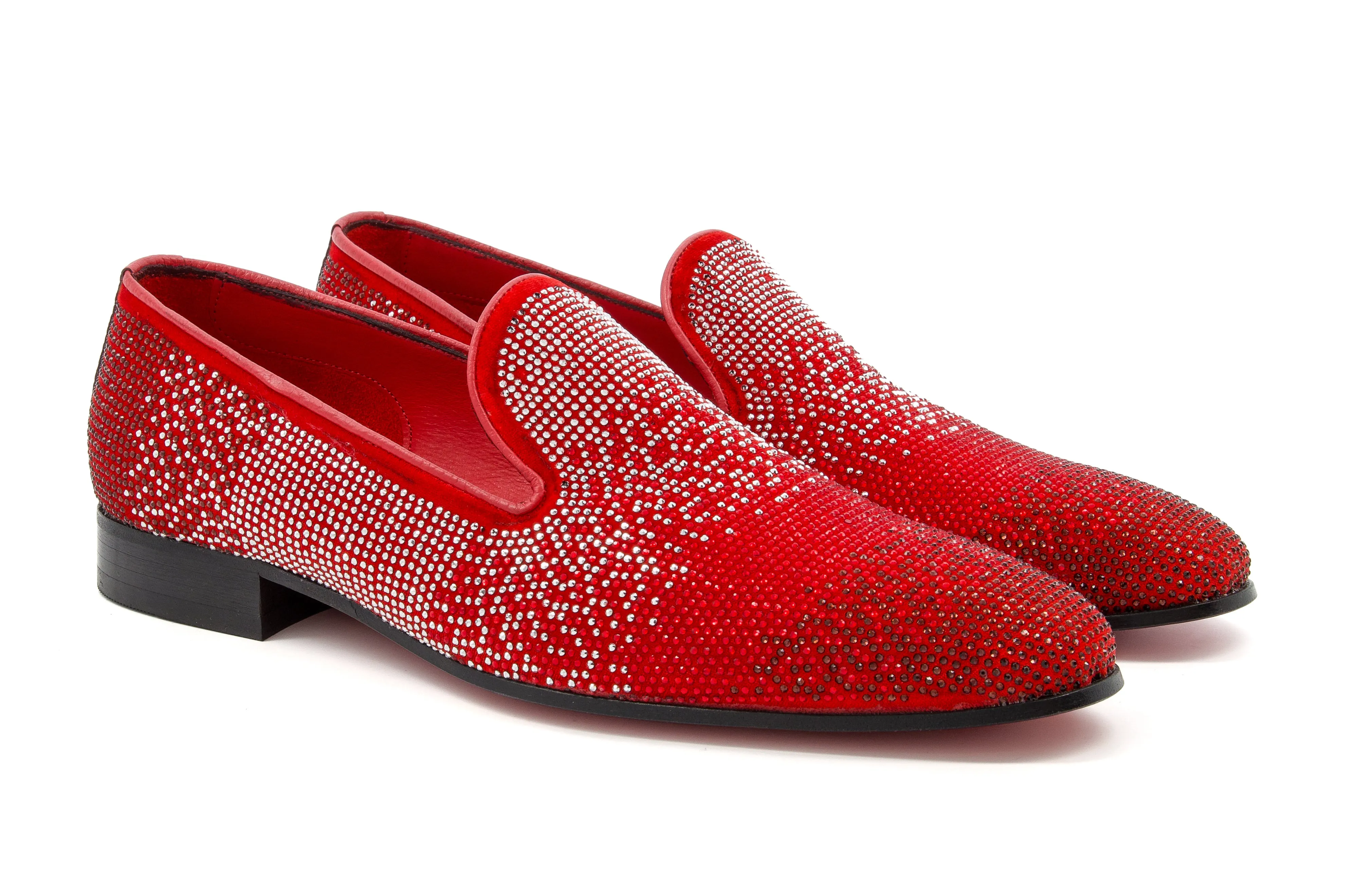 The Mandana Diamond Loafers - Red