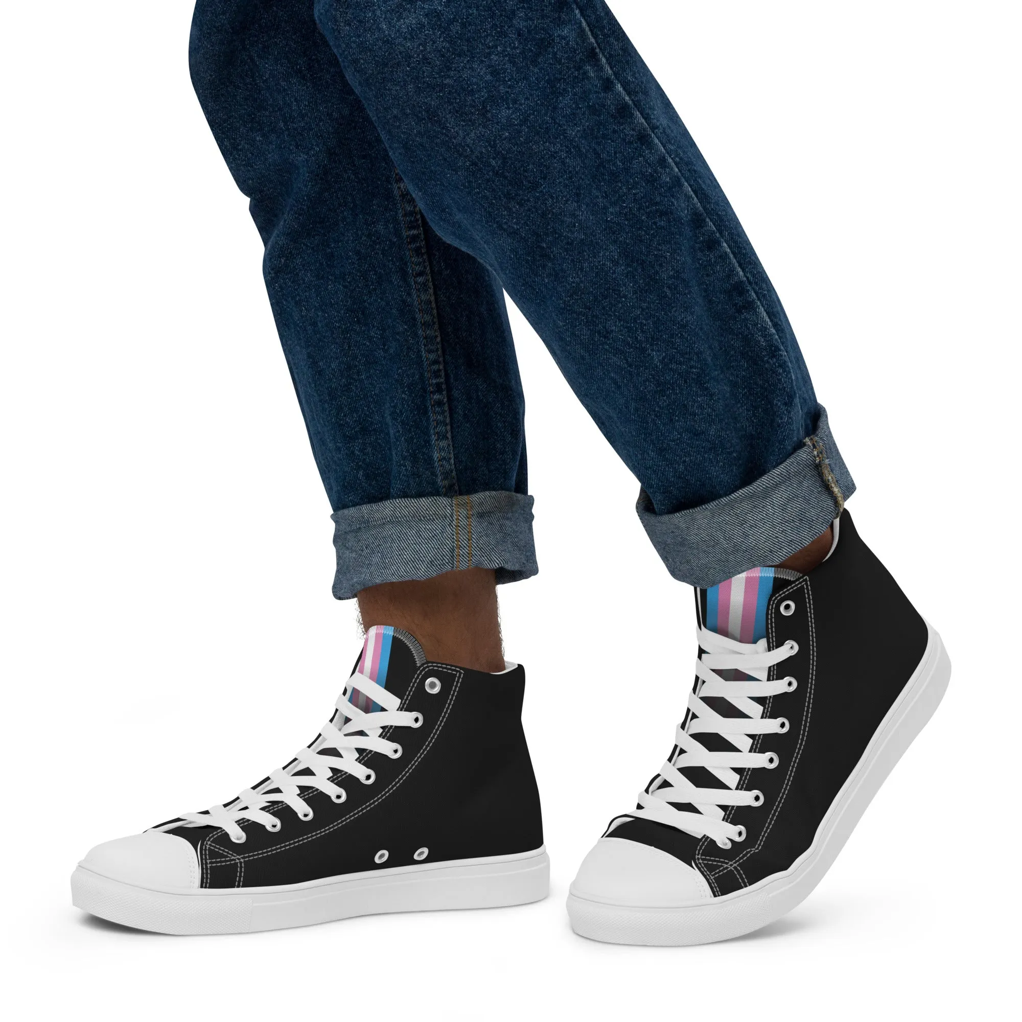 Trans Pride High Top Trainers (male sizes)